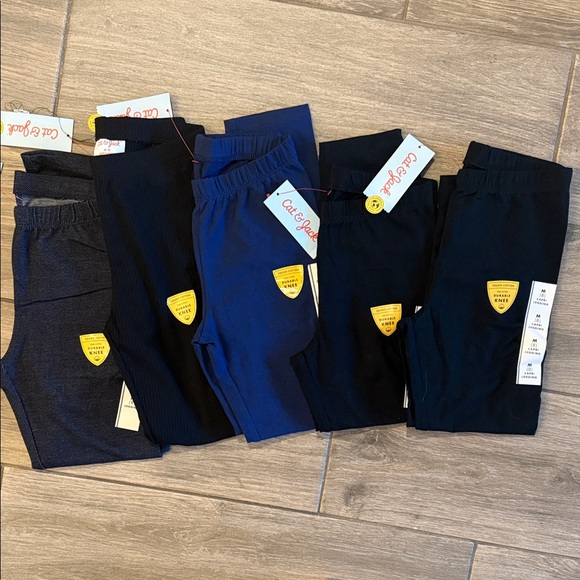 NWT Cat & Jack Leggings 5 piece Bundle Sz M 8 - Picture 1 of 7